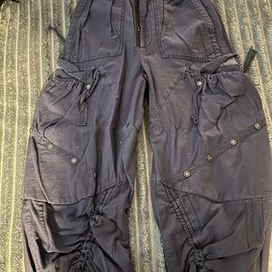 Free People Dark Gray Cargo Pants
